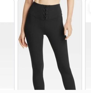Joy Lab Black High-Waisted Tie Up  Leggings